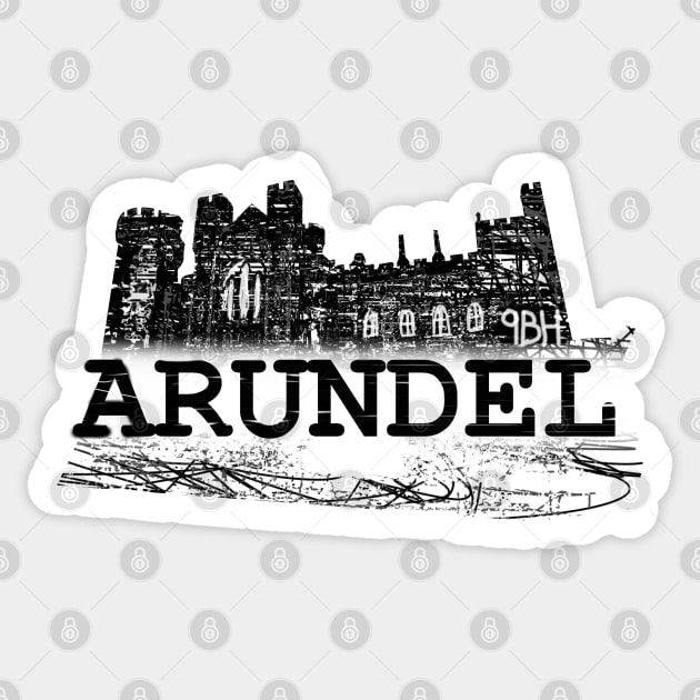 Arundel Castle - World Cities Series by 9BH Sticker by JD by BN18 